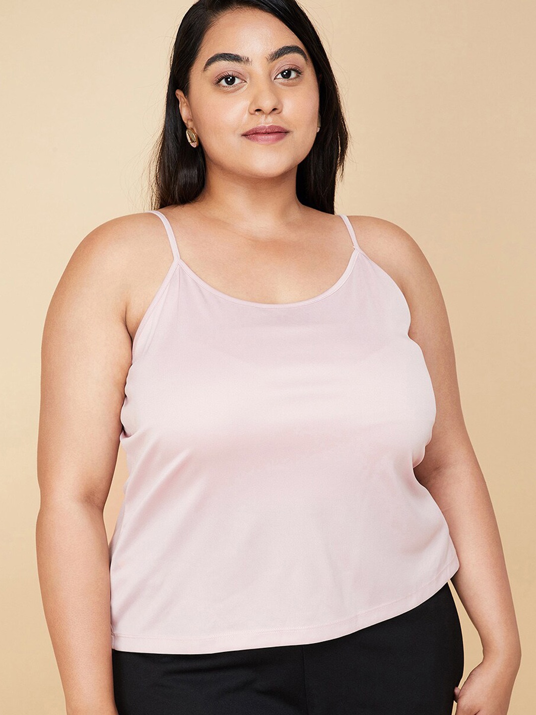 

max Cotton Shoulder Straps Non Padded Camisole, Pink