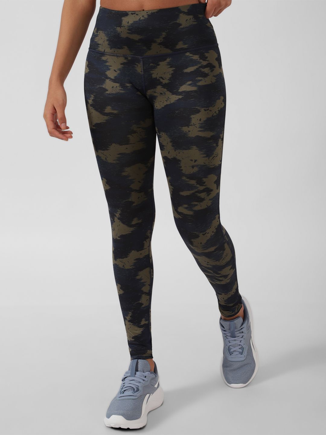

Reebok Women ID Train Camo Printed High-Rise Tights, Black
