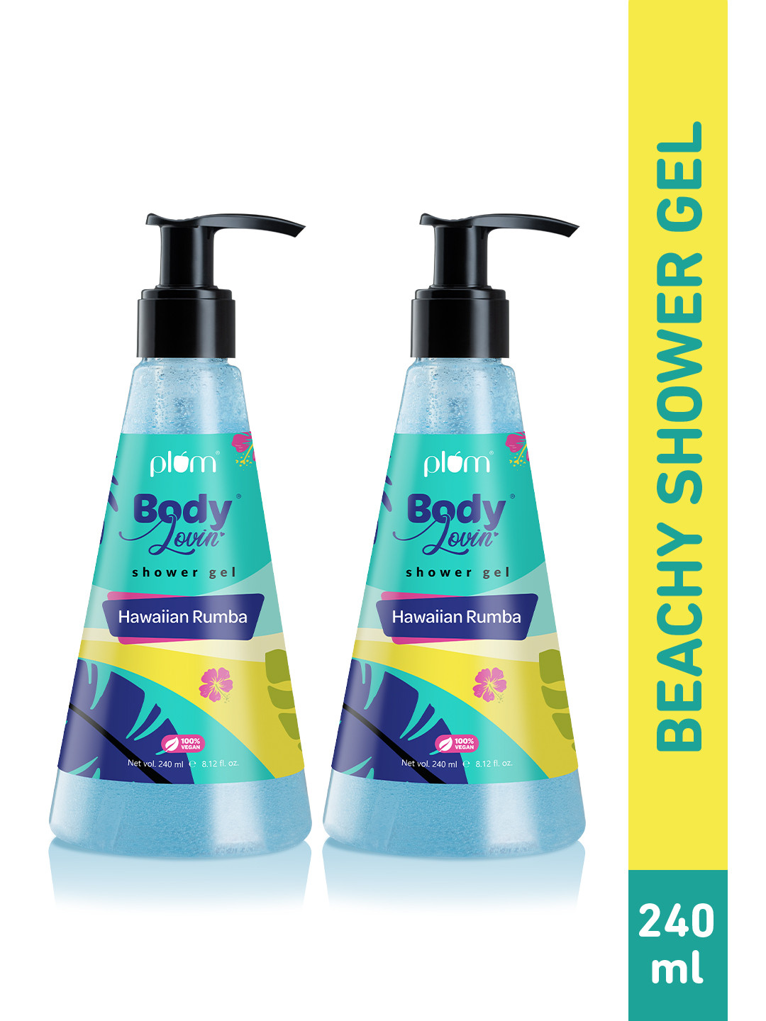 

Plum Set of 2 BodyLovin Hawaiian Rumba Shower Gel - 240ml each, Blue