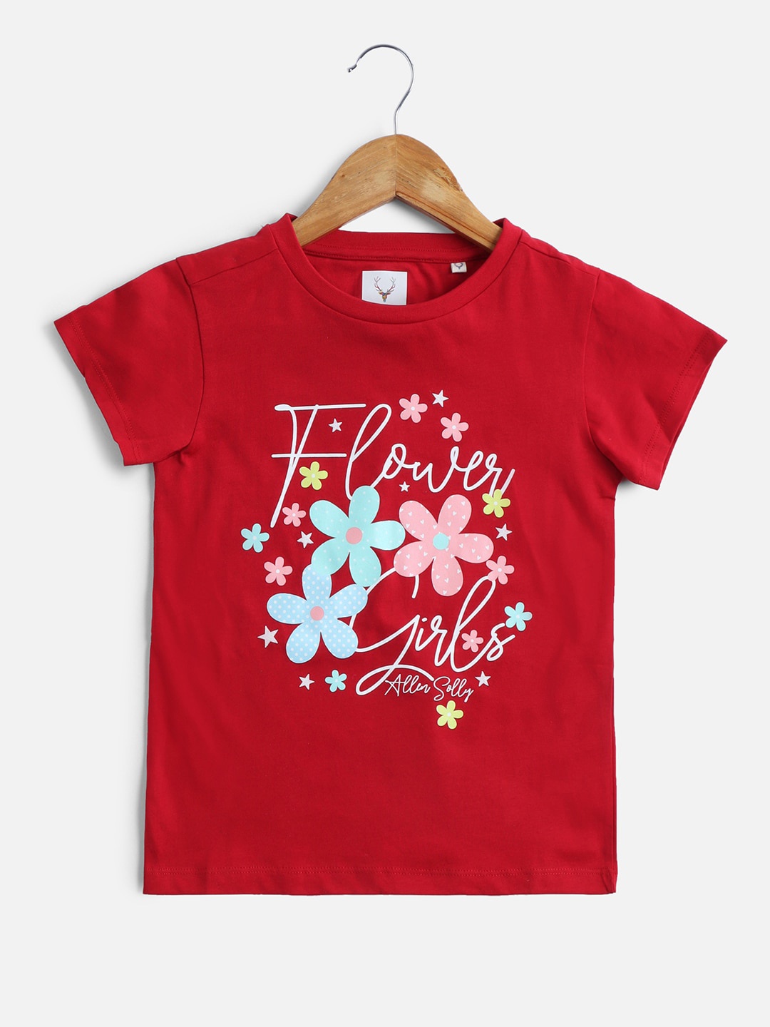 

Allen Solly Junior Girls Floral Printed Cotton Top, Red