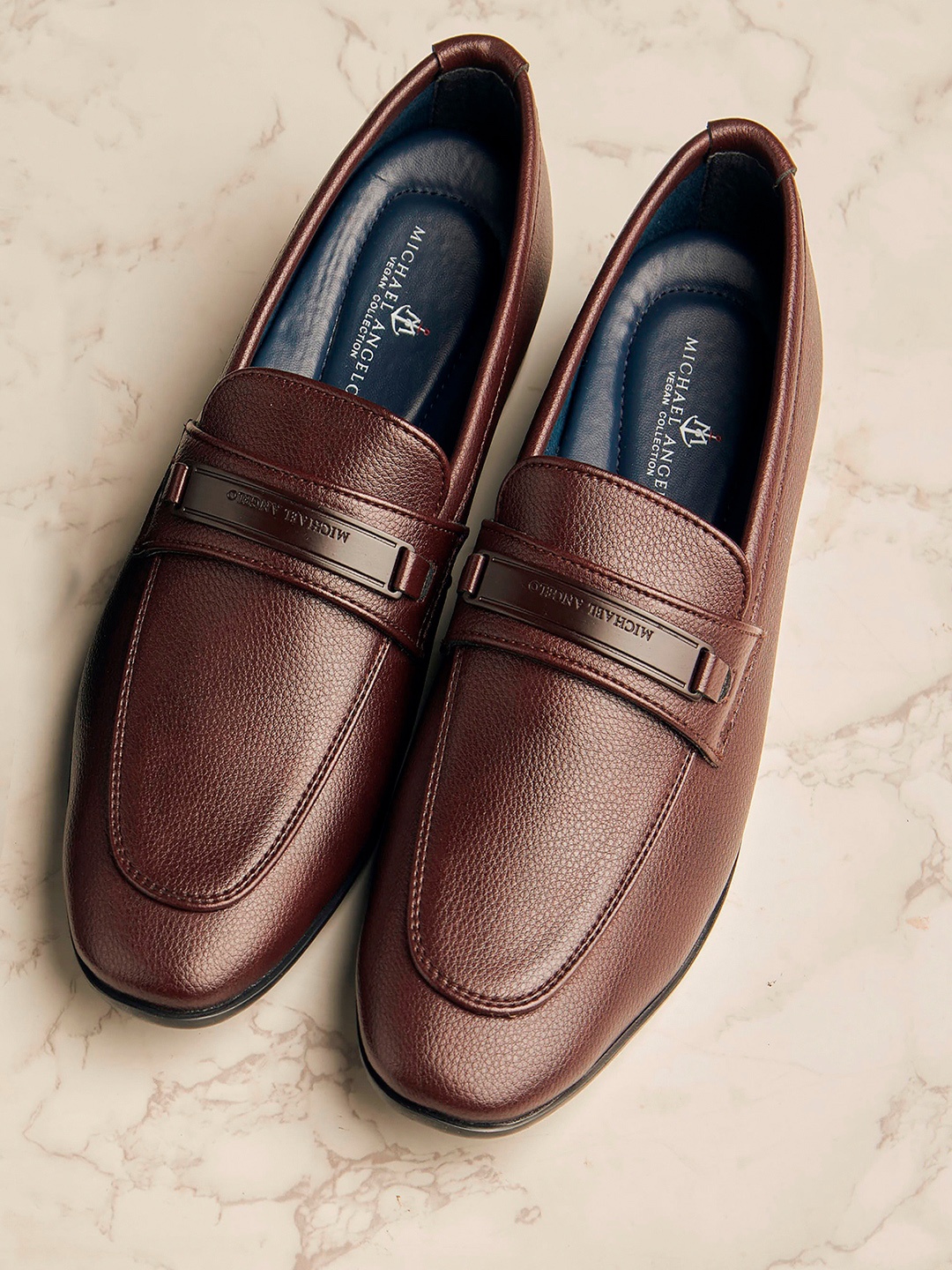 

MICHAEL ANGELO Men Formal Loafers, Burgundy