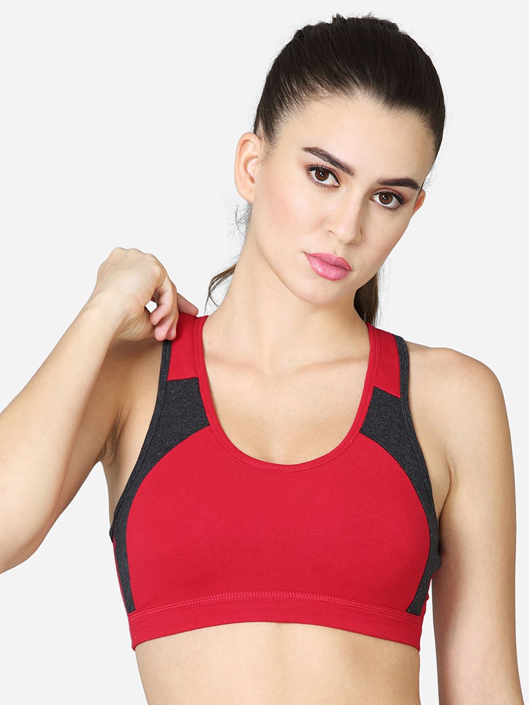 

VStar Colourblocked Bra Full Coverage, Red