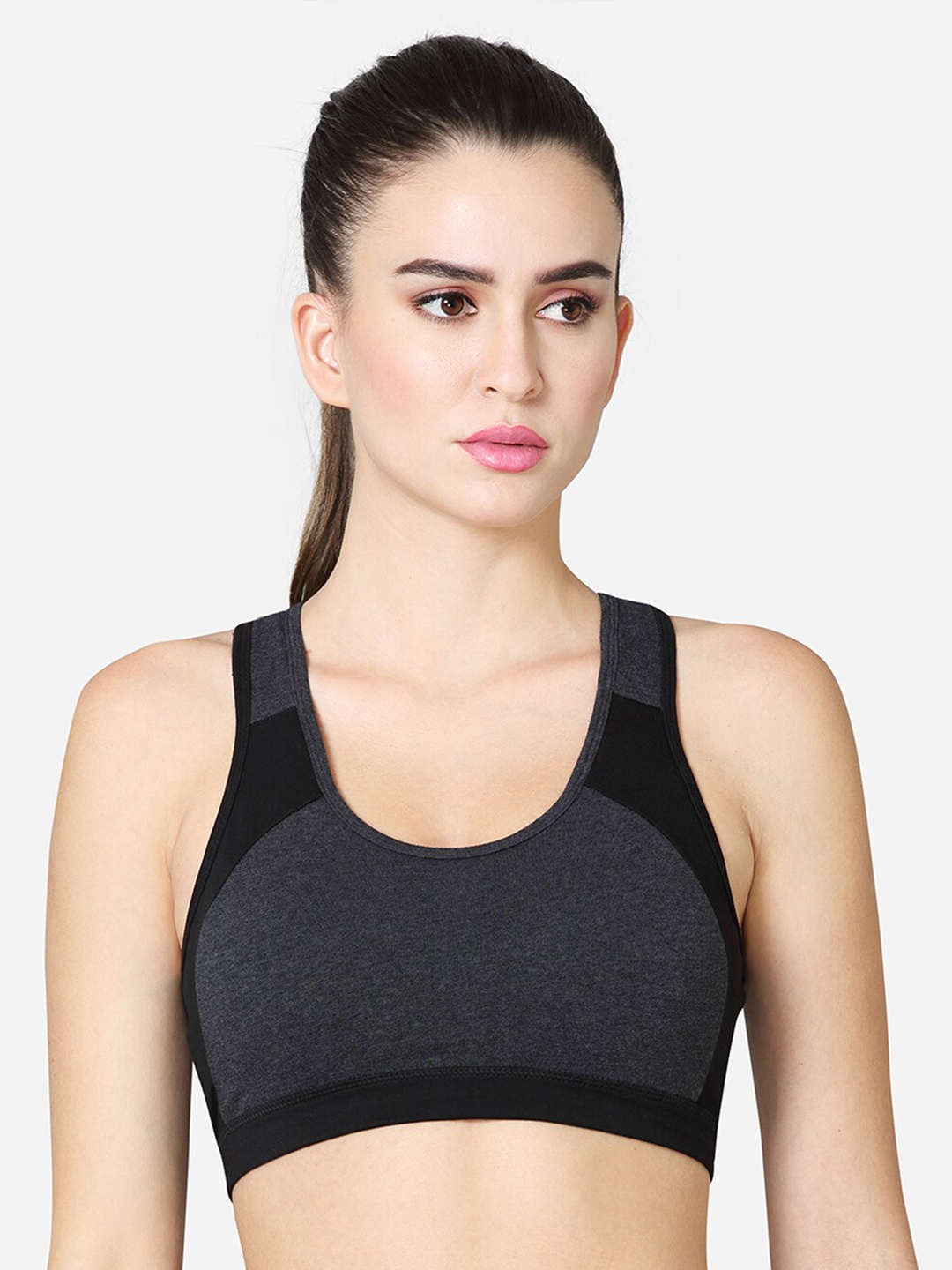 

VStar Colourblocked Bra Full Coverage, Charcoal