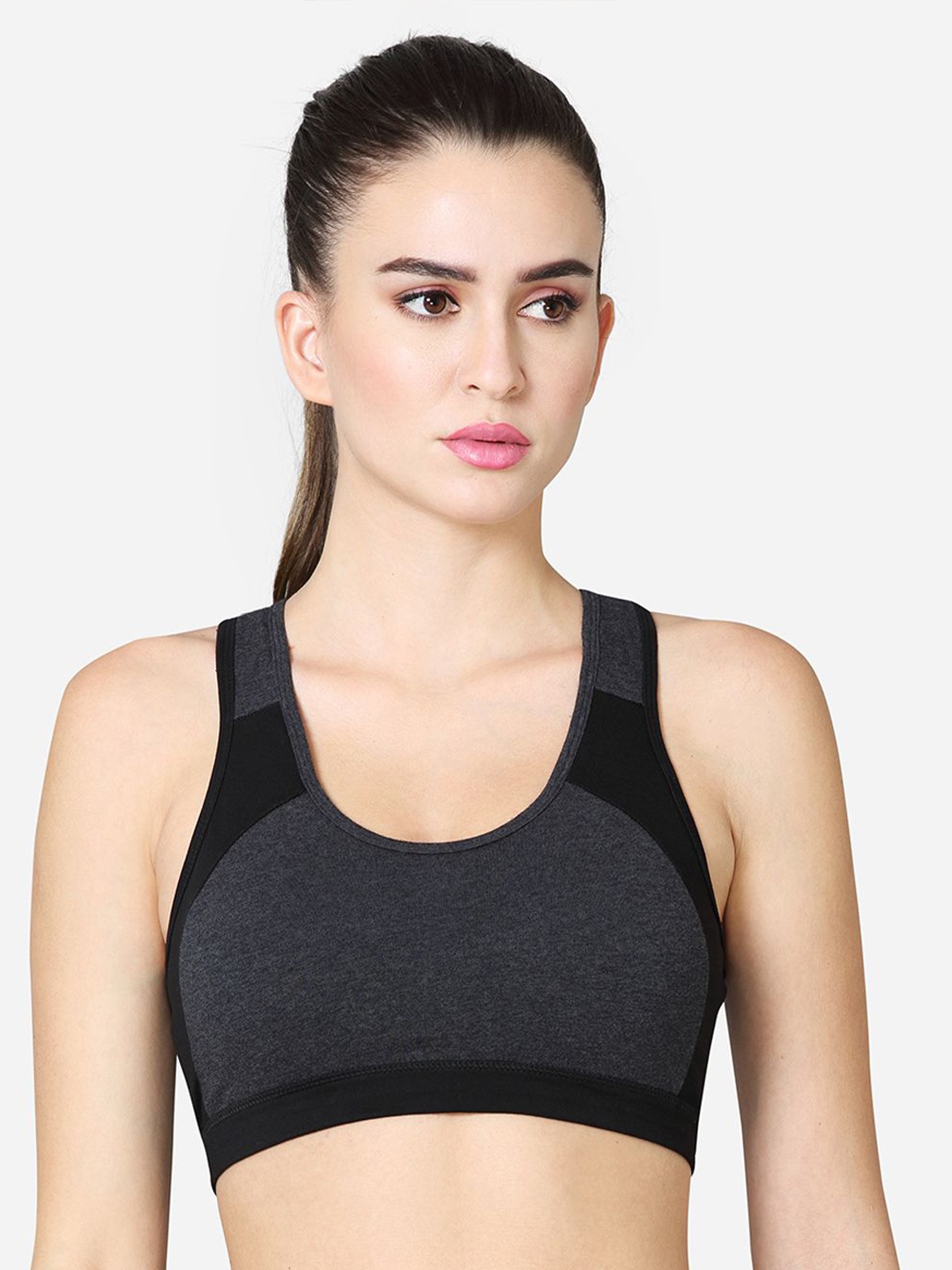 

VStar Colourblocked Bra Full Coverage, Charcoal