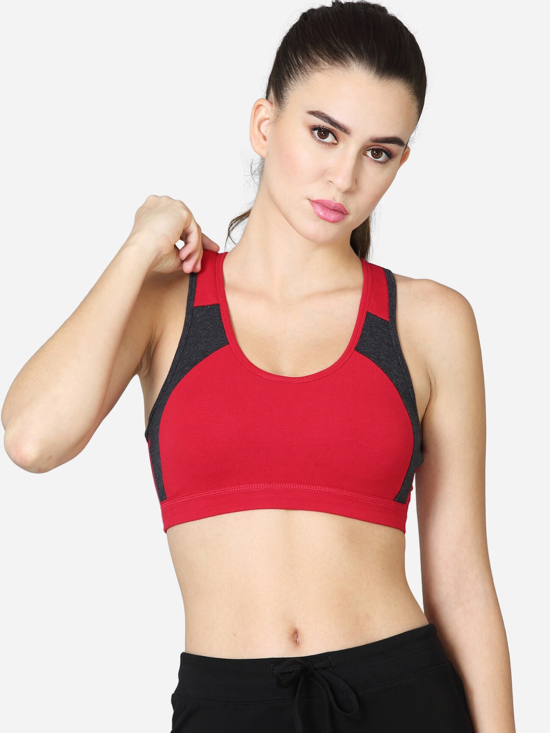 

VStar Colourblocked Bra Full Coverage, Red