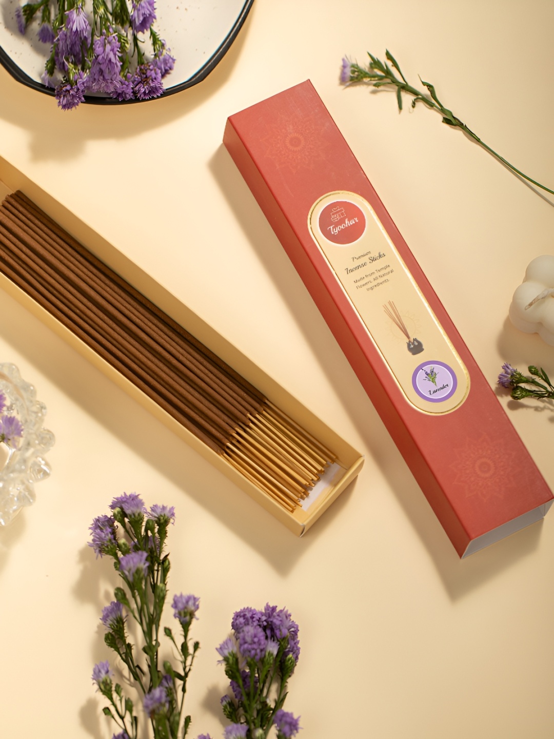 

TYOOHAR Brown Lavender Incense Sticks