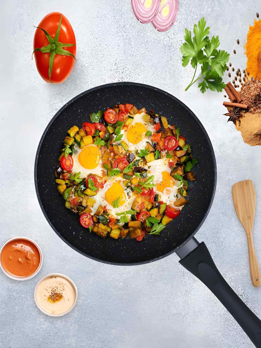 

Solara Non-Stick Granite Frying Pan, Black