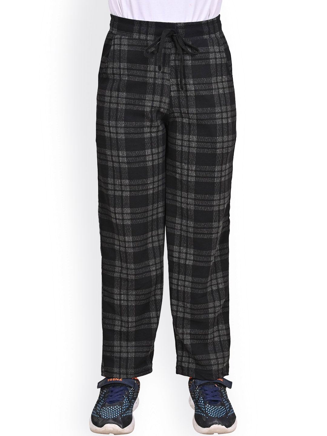 

BAESD Boys Checked Dry-Fit Track Pants, Grey