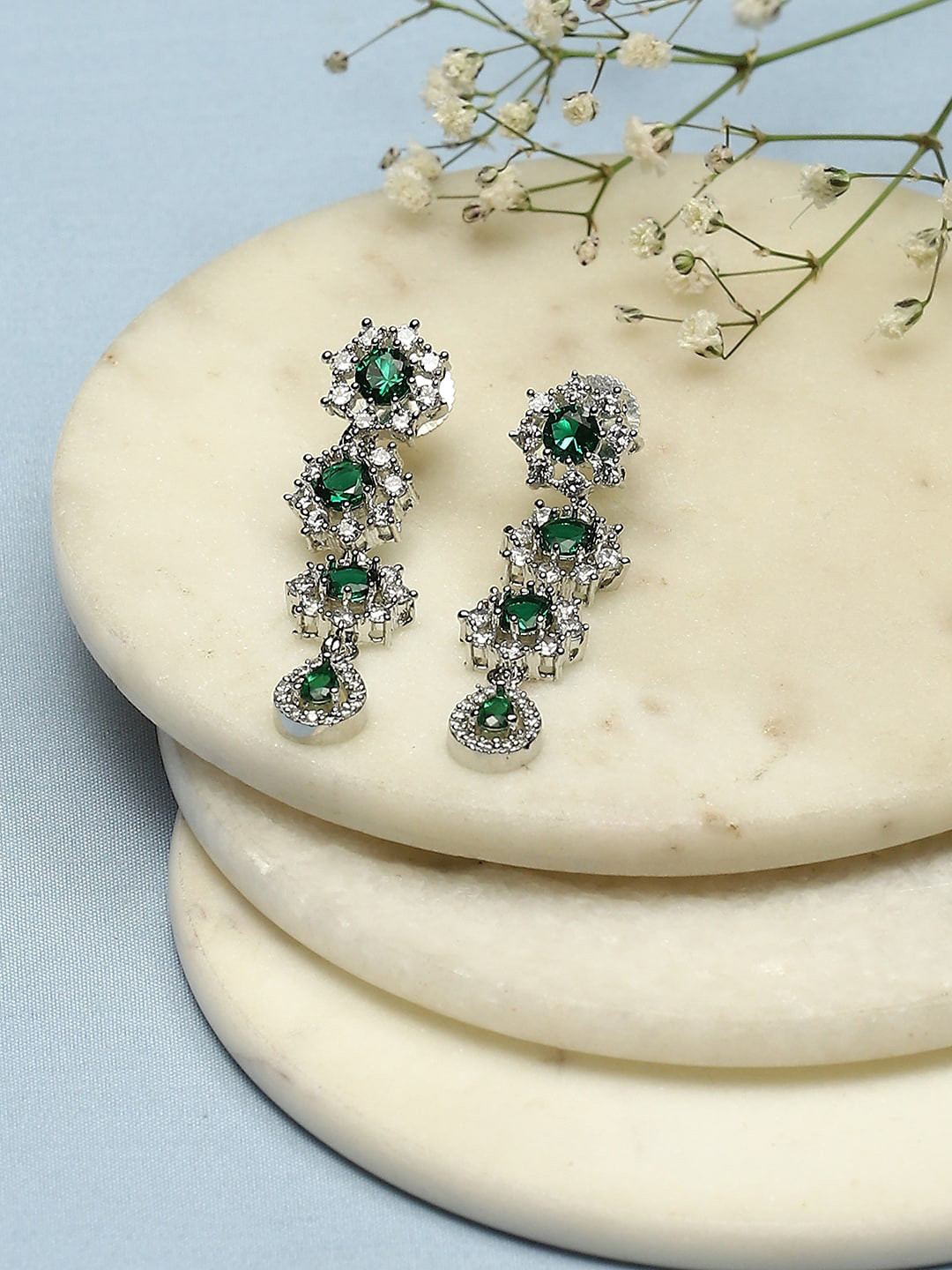 

Biba Silver-Plated Floral Drop Earrings