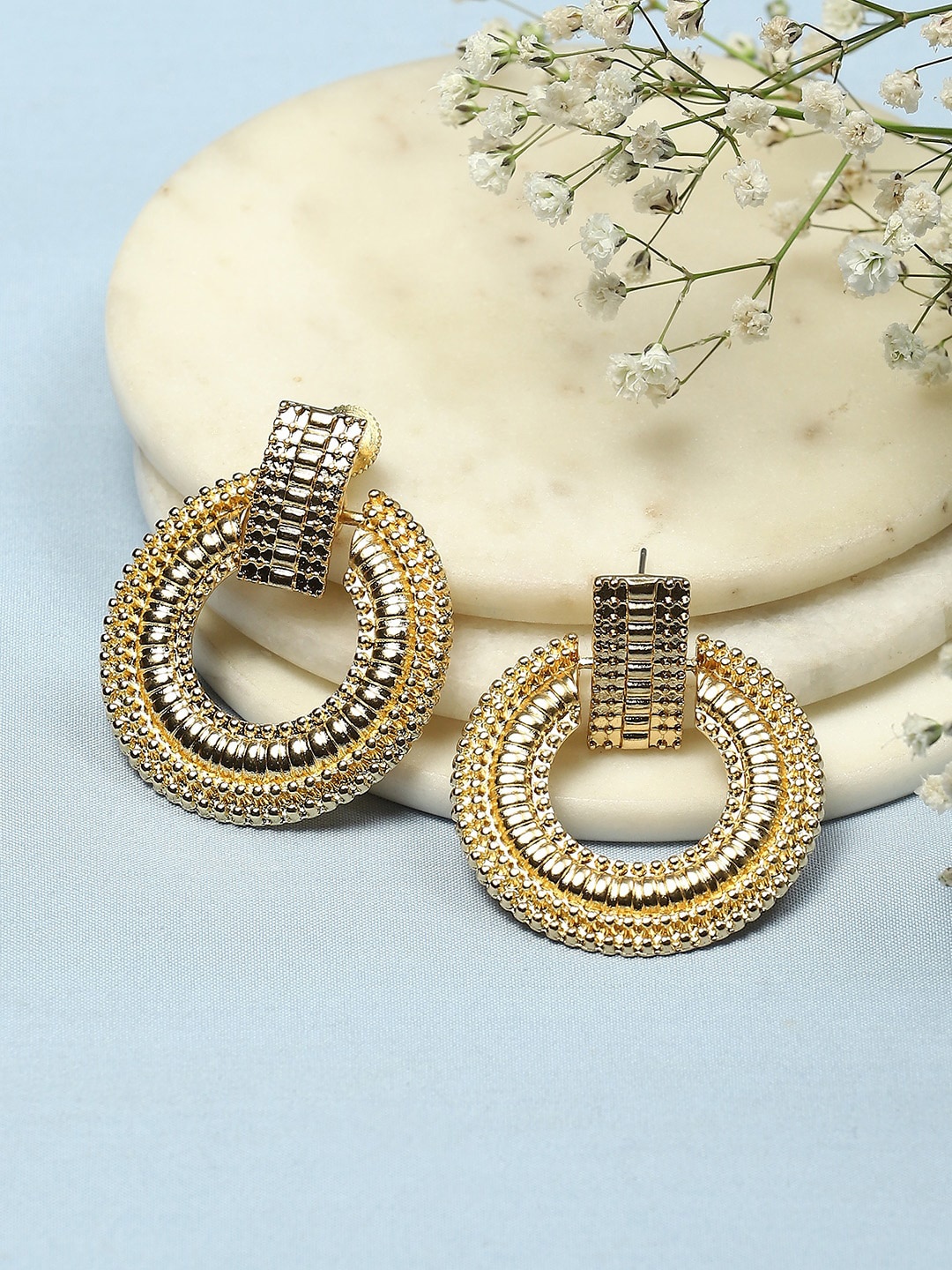 

Biba Gold-Plated Circular Drop Earrings