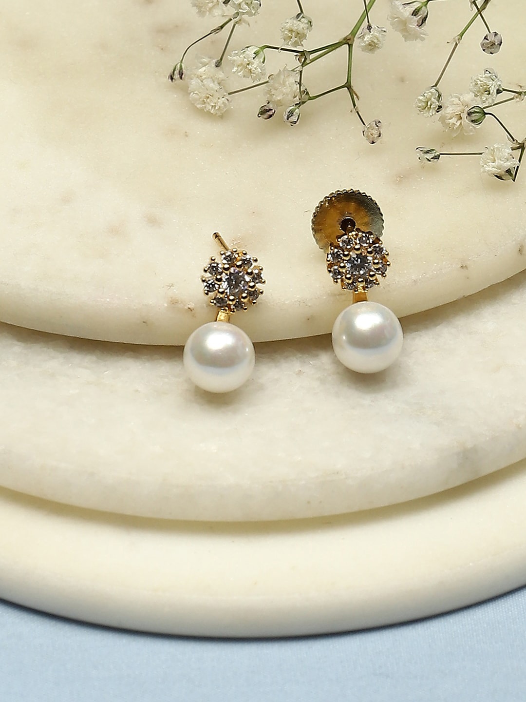 

Biba Gold-Plated Contemporary Studs Earrings