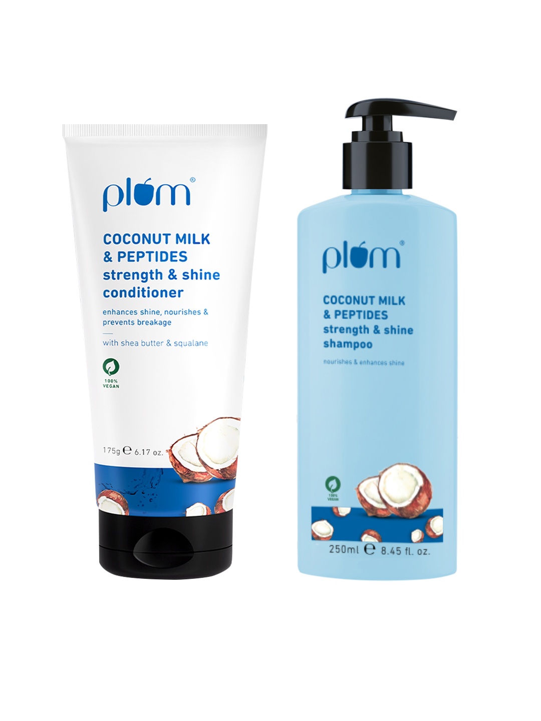 

Plum Coconut Milk & Peptides Hair Care Combo, Blue