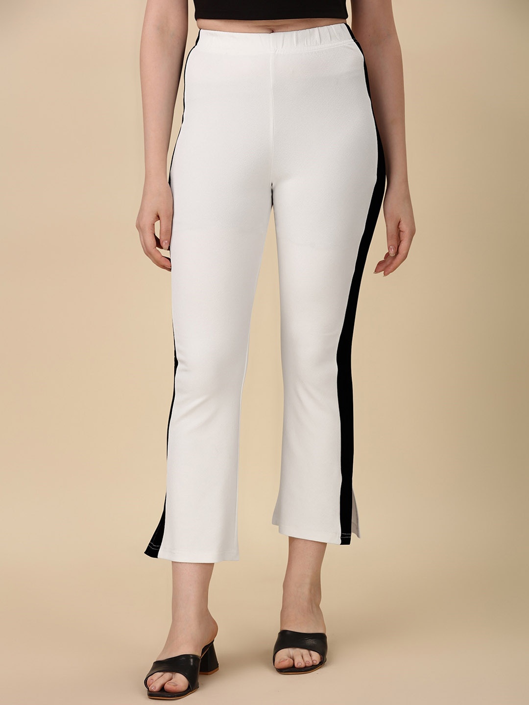 

KALINI Women Mid-Rise Relaxed Trouser, White