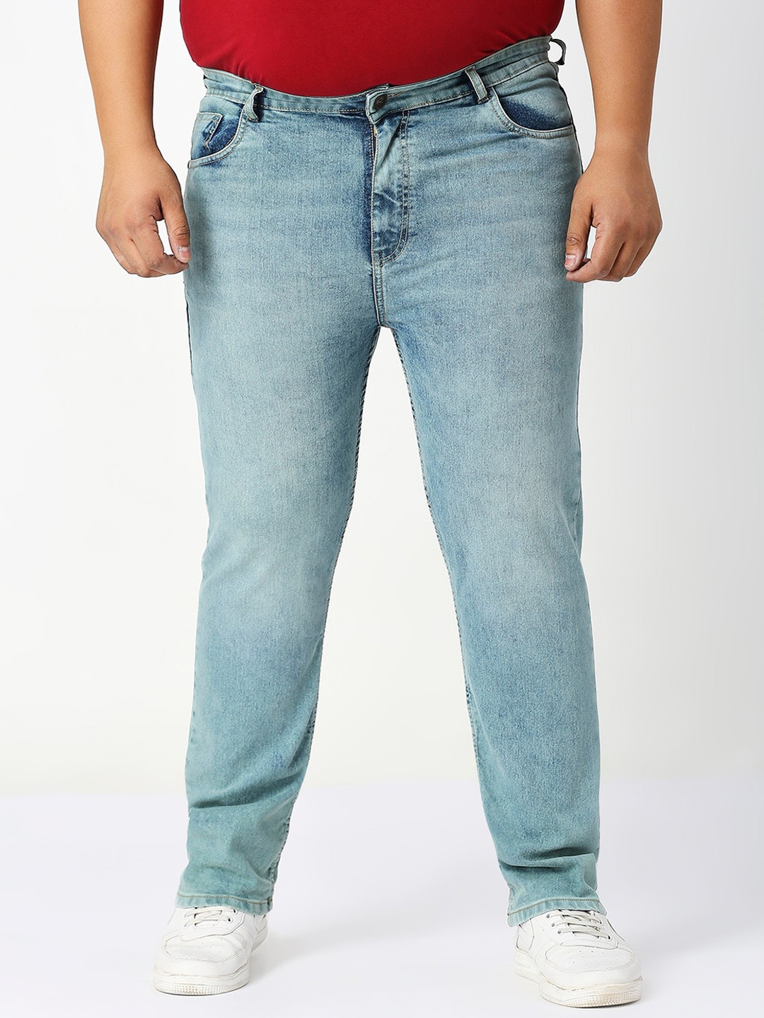 

ZUSH Men Plus Size Comfort Heavy Fade Stretchable Jeans, Blue