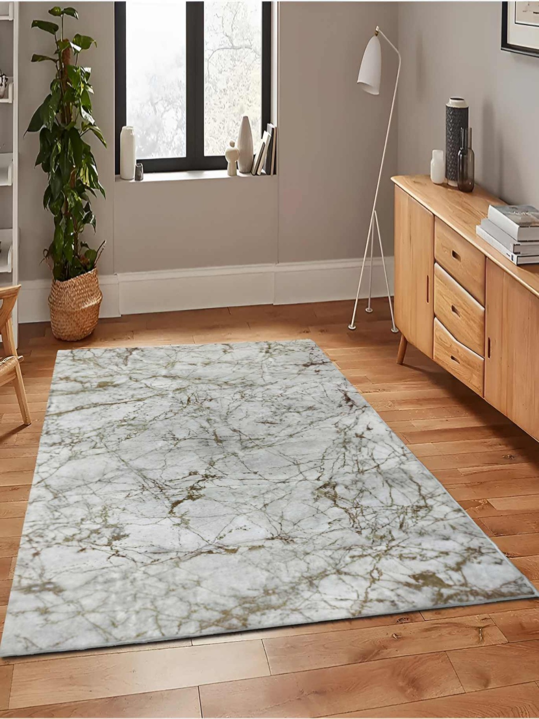

Sapana Carpet-Mats Rio Grey & Brown Printed Anti Skid Rectangle Contemporary Carpet