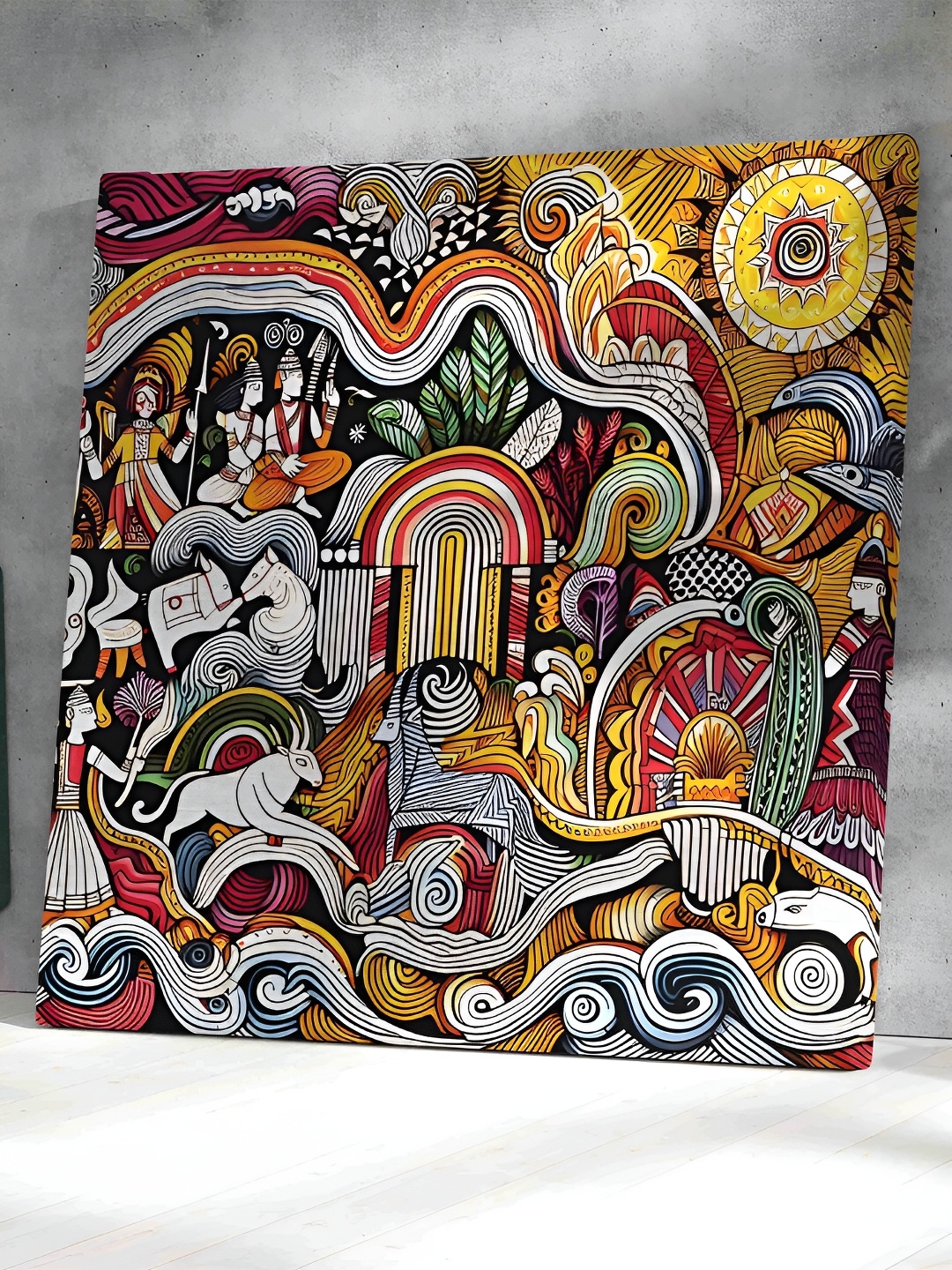 

Aura Black & White Canvas Wall Painting