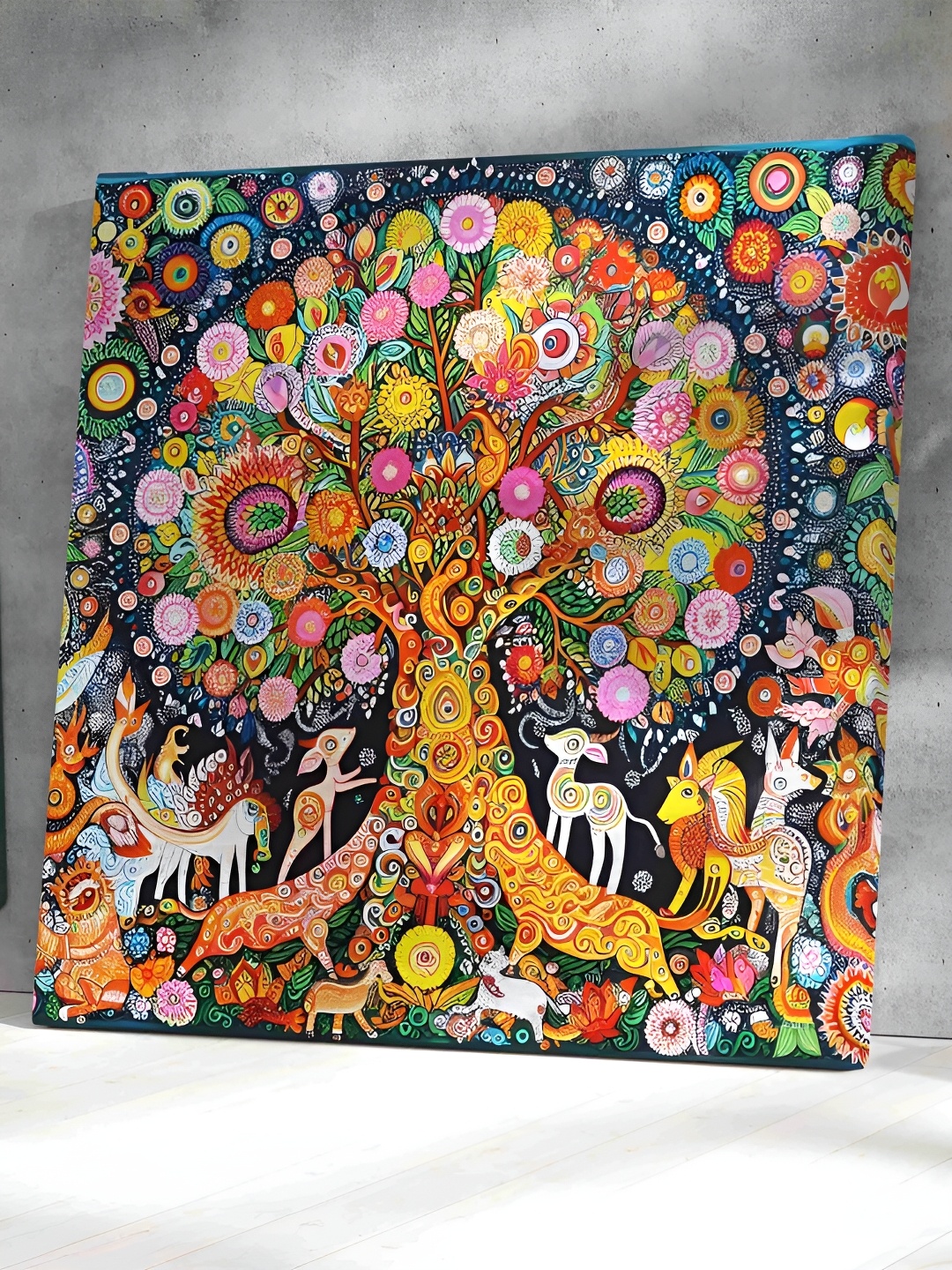

Aura Blue & Orange Canvas Wall Painting