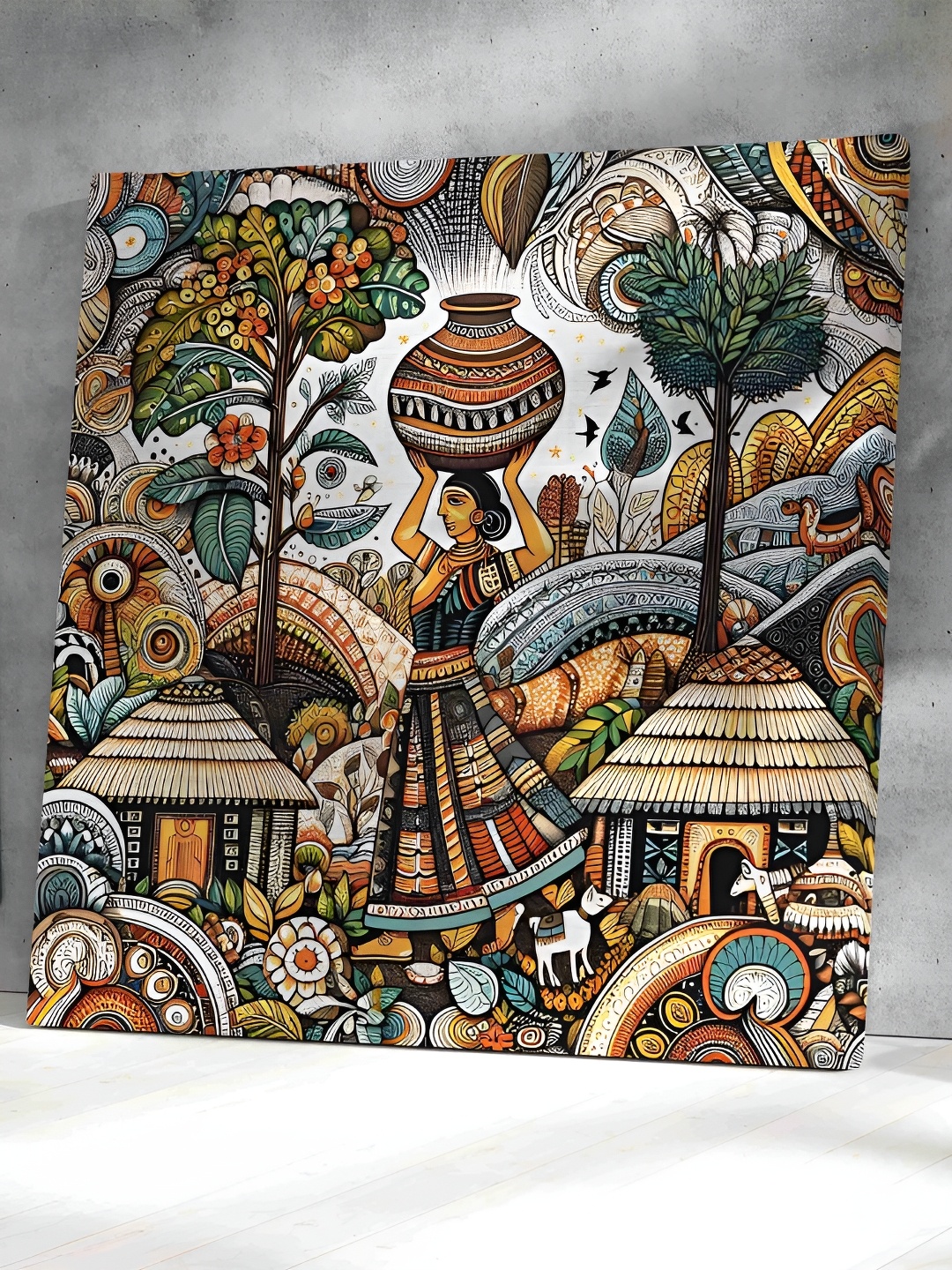 

Aura Green & White 1 Piece Canvas Religious Wall Paintings