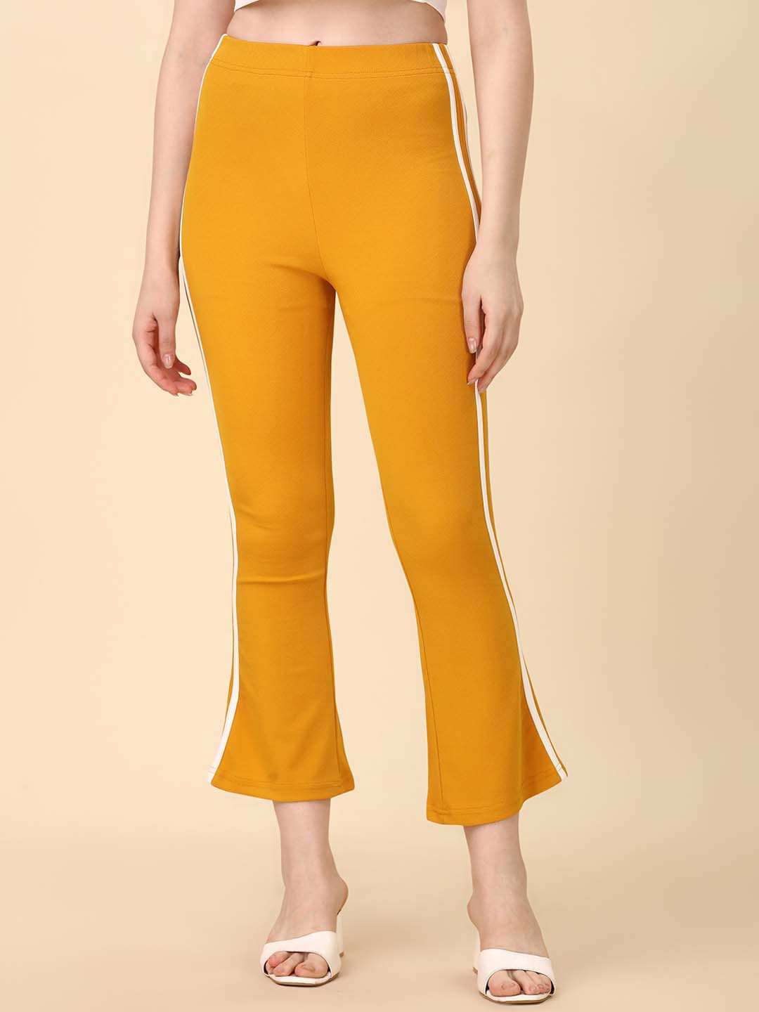 

KALINI Women Relaxed Mid-Rise Regular Trouser, Yellow