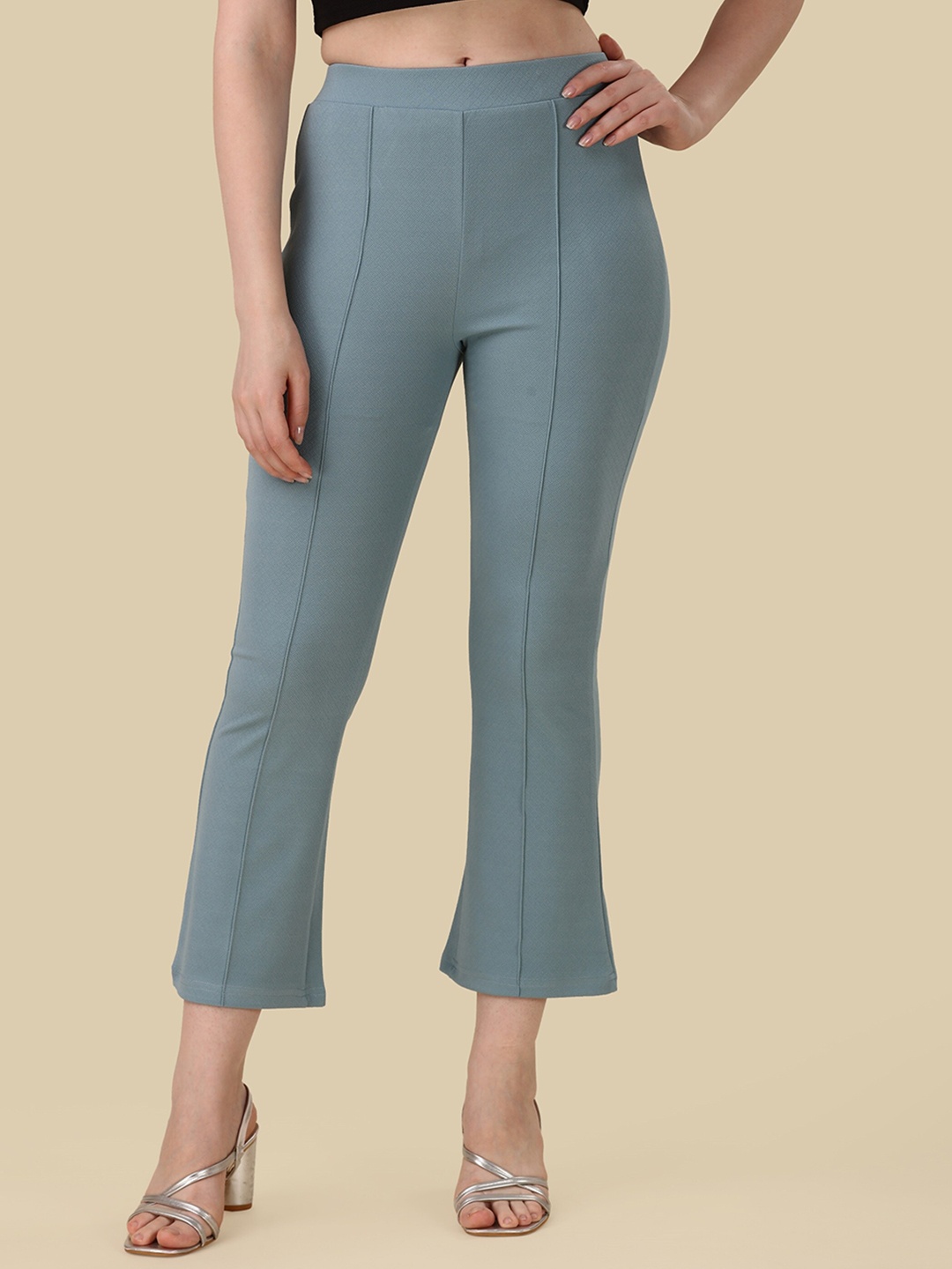 

KALINI Women Relaxed Mid-Rise Trouser, Grey