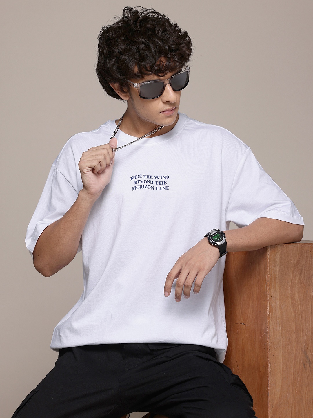 

The Roadster Lifestyle Co. Typography Print Relaxed Fit T-shirt, White