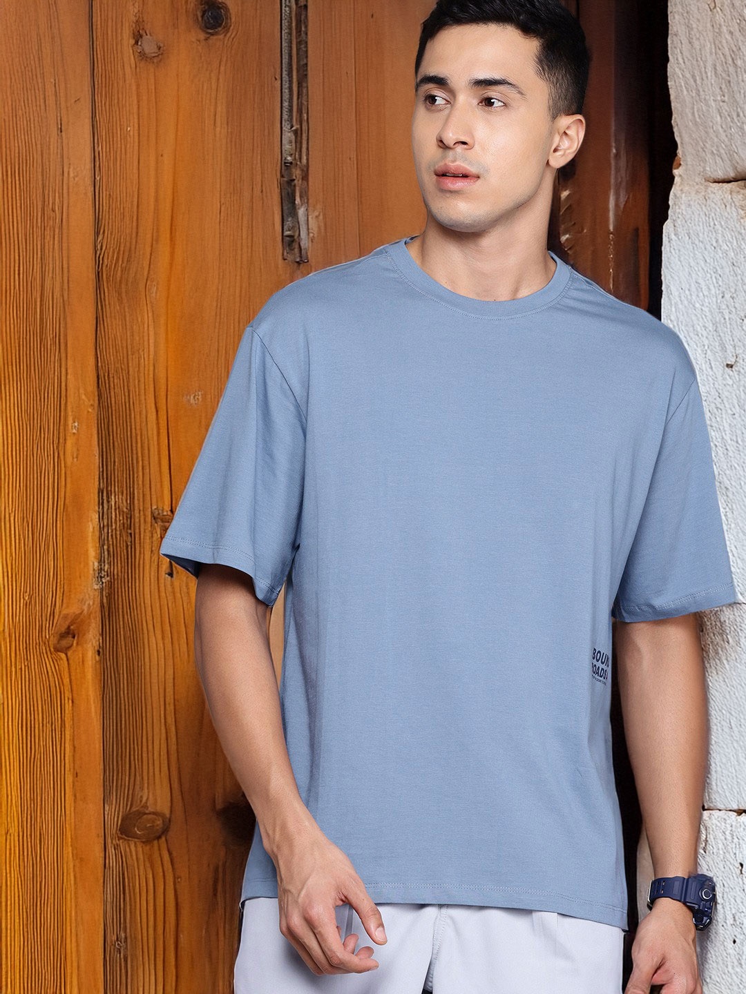 

The Roadster Lifestyle Co. Relaxed Fit Pure Cotton T-shirt, Blue