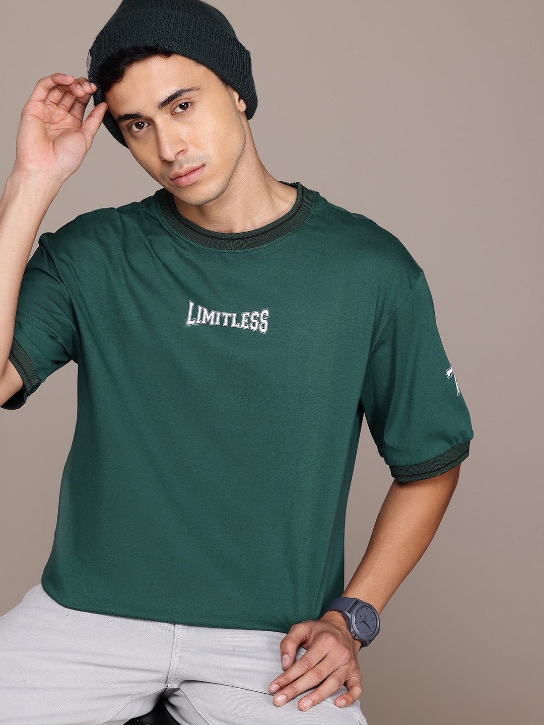 

The Roadster Lifestyle Co. Pure Cotton Relaxed T-shirt, Green