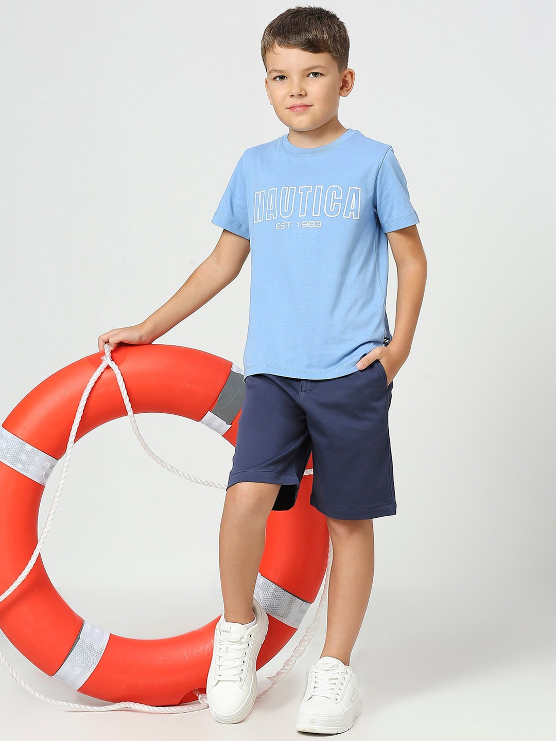 

Nautica Boys Slim Fit Chino Shorts, Navy blue