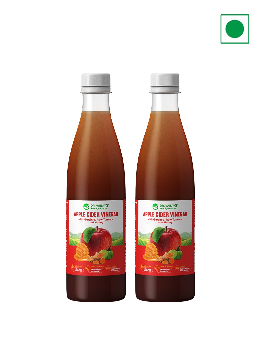 

DR. VAIDYA'S Set Of 2 Apple Cider Vinegar - 450ml Each, Red