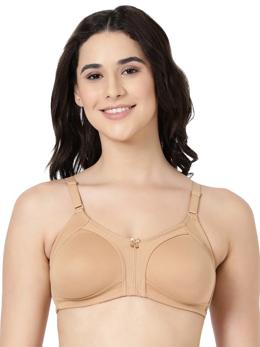 

BLOSSOM Women Non Wired Non Padded Full Coverage Everyday Bra, Beige