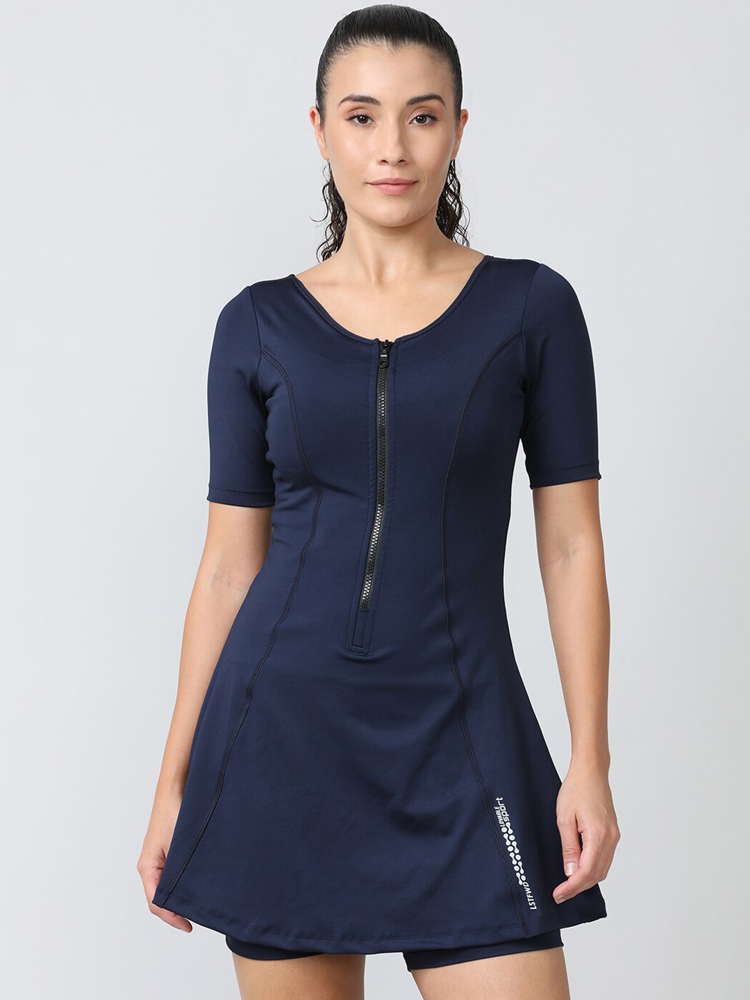 

Lovable Sport Round Neck Swim Dress Swimwear, Navy blue