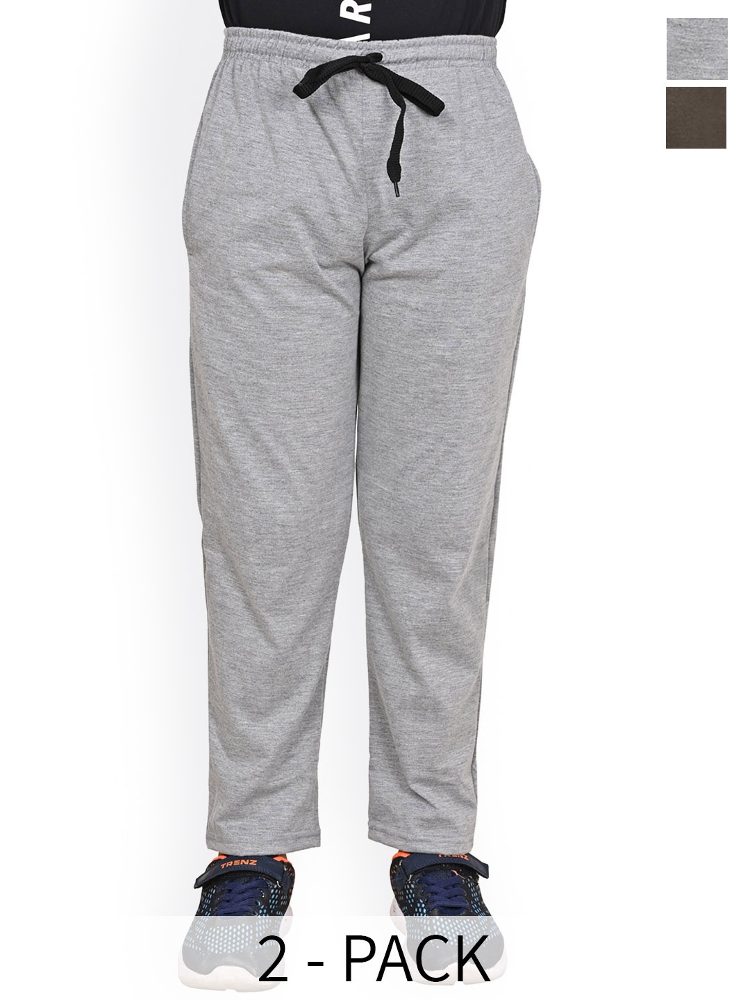 

BAESD Boys Pack Of 2 Pure Cotton Track Pants, Grey