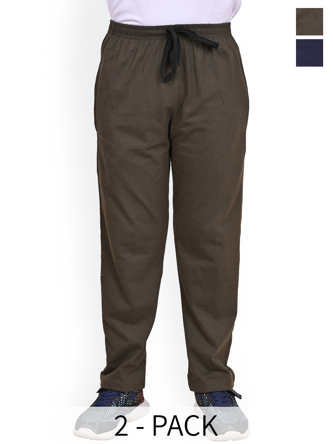 

BAESD Boys Pack Of 2 Cotton Track Pants, Olive