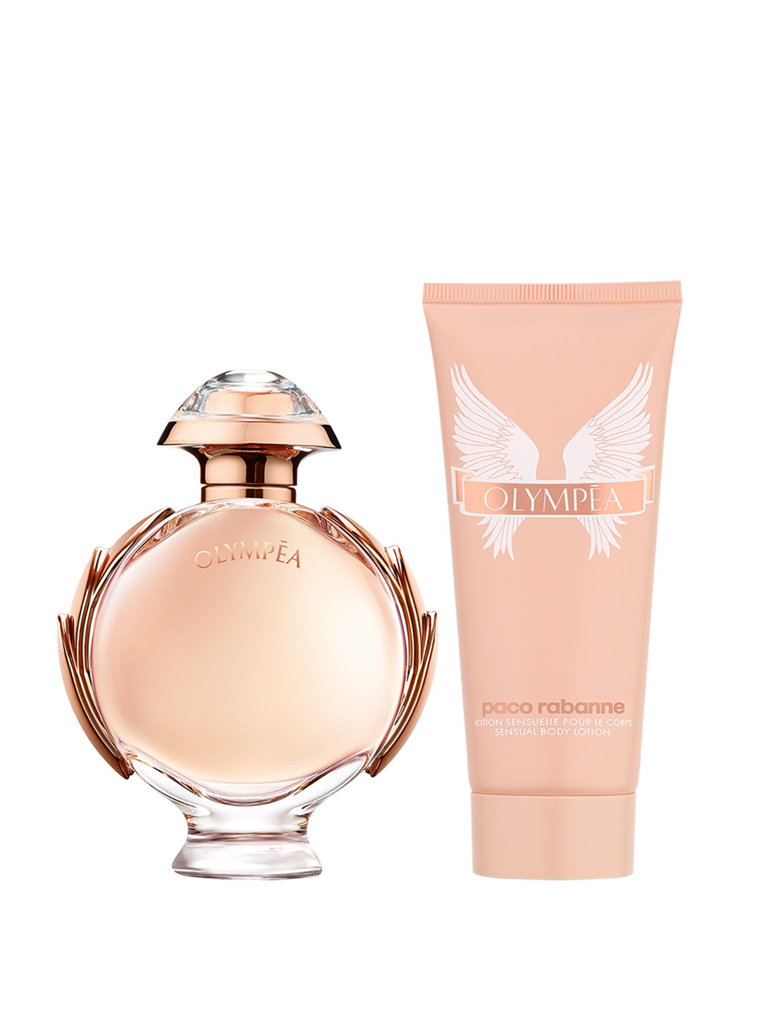 Paco Rabanne Women Olympea Eau De Parfum 80ml with Body Lotion 100ml, Pink