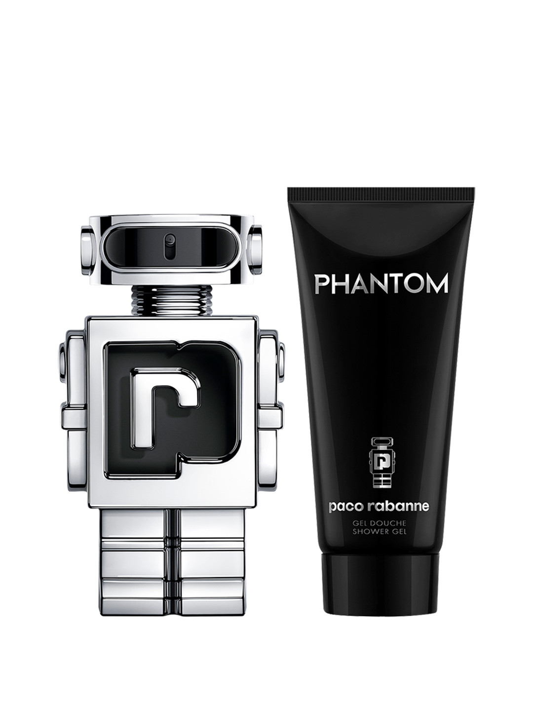 

Paco Rabanne Men Set of Phantom Eau De Toilette - 100 ml & Shower Gel - 100 ml, Silver