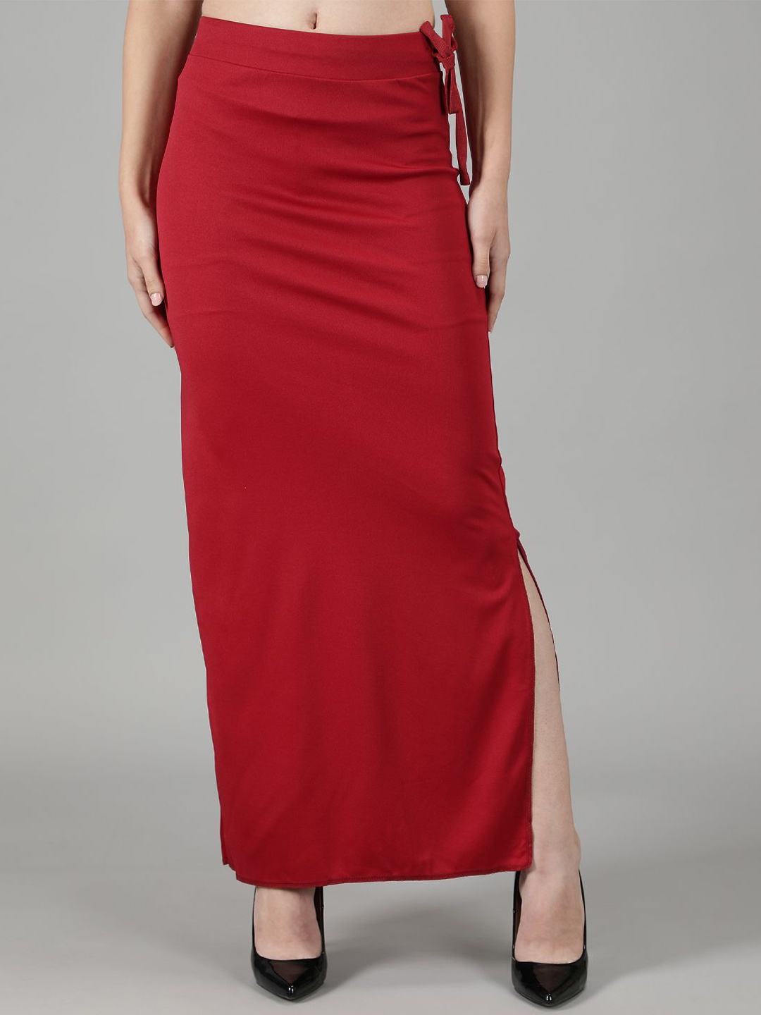 

Plus Size Women Seamless Elasticated Saree Shapewear, Maroon