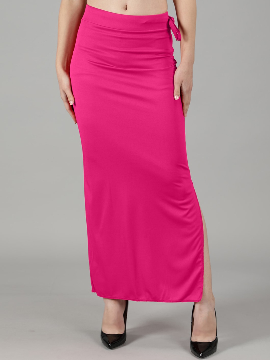 

Plus Size Women Seamless Elasticated Saree Shapewear, Pink