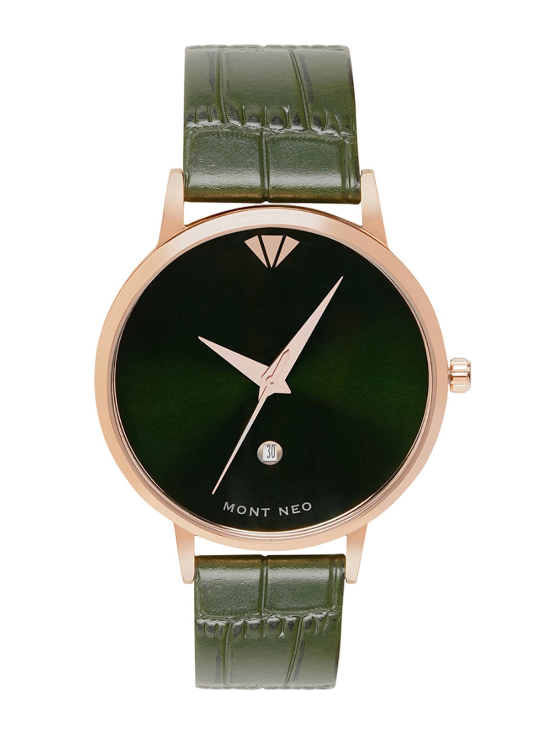 

MONT NEO Men Printed Dial & Leather Bracelet Style Straps Analogue Watch G1034E-L3314, Green