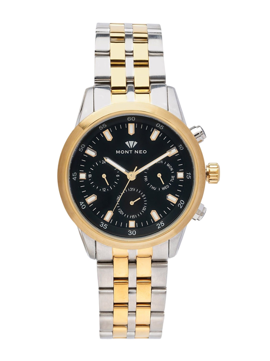 

MONT NEO Men Stainless Steel Bracelet Style Straps Analogue Watch 1030M-M1204, Silver