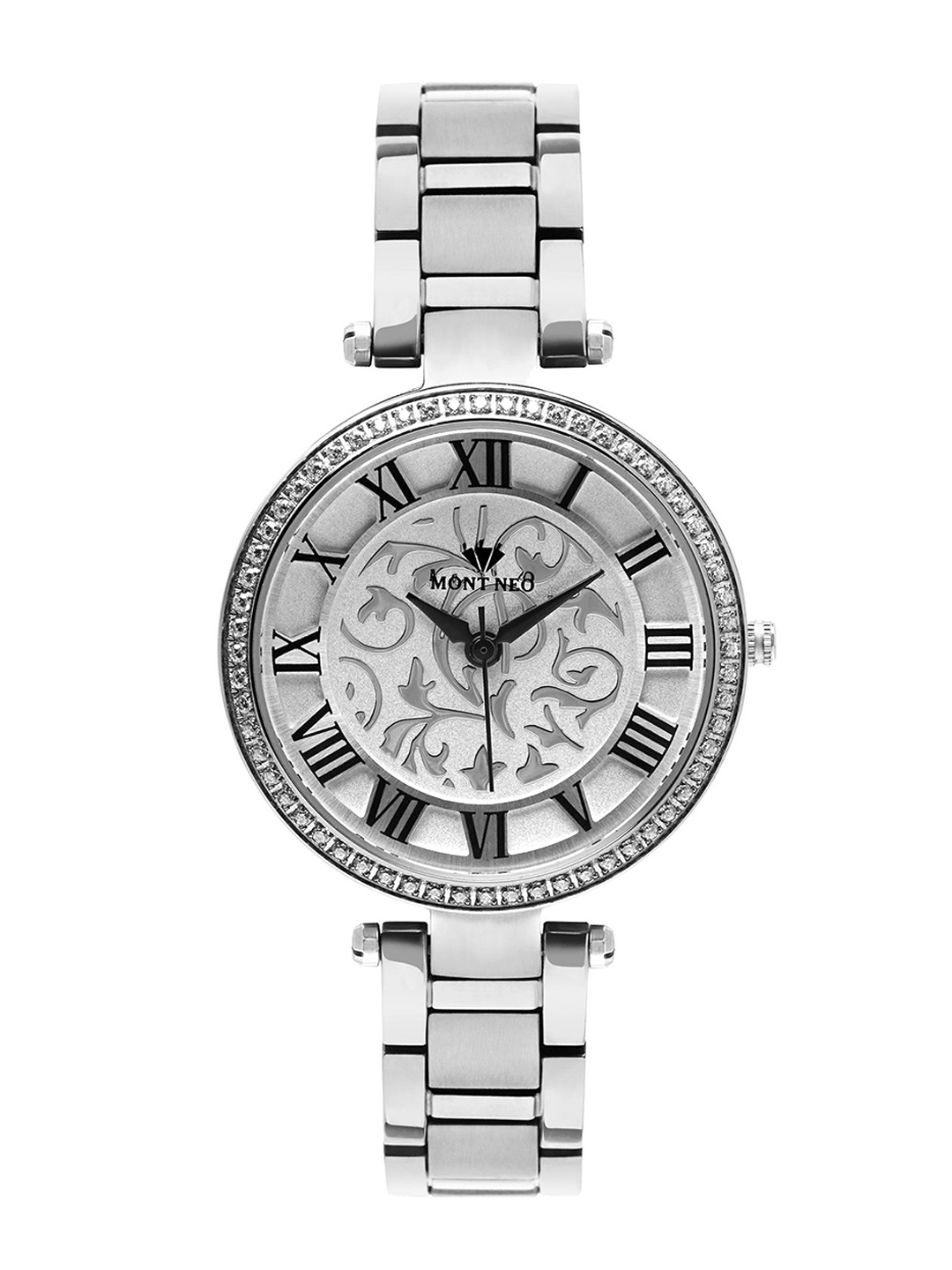 

MONT NEO Women Printed Bracelet Style Straps Analogue Watch 7503T-M1103, Silver