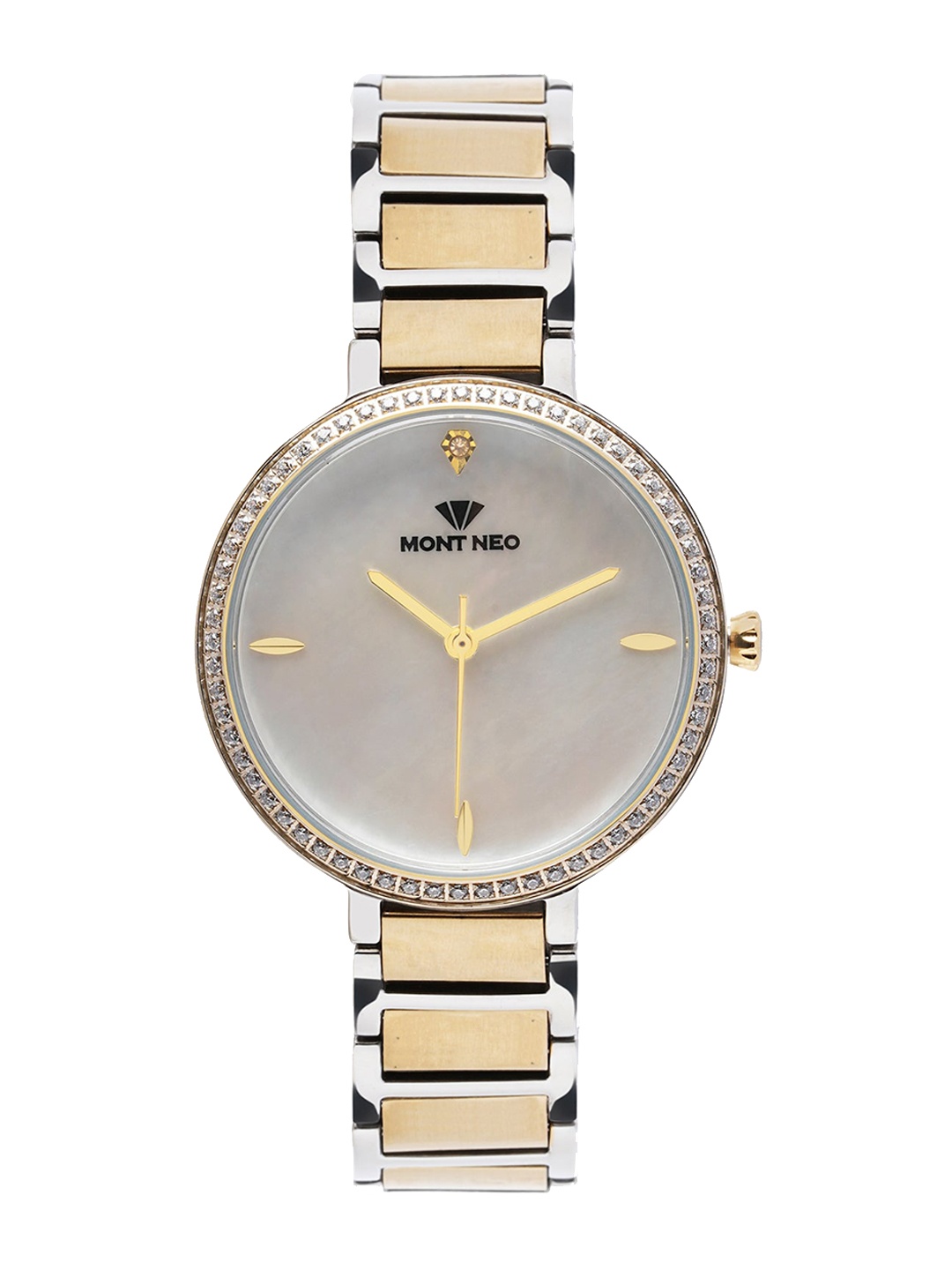 

MONT NEO Women Stainless Steel Bracelet Style Straps Analogue Watch 7507T-M2201, Silver
