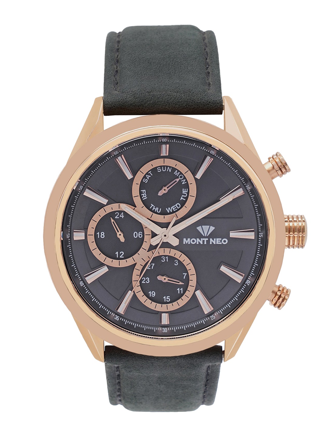

MONT NEO Men Dial & Leather Straps Analogue Watch 7010C-L3304, Blue