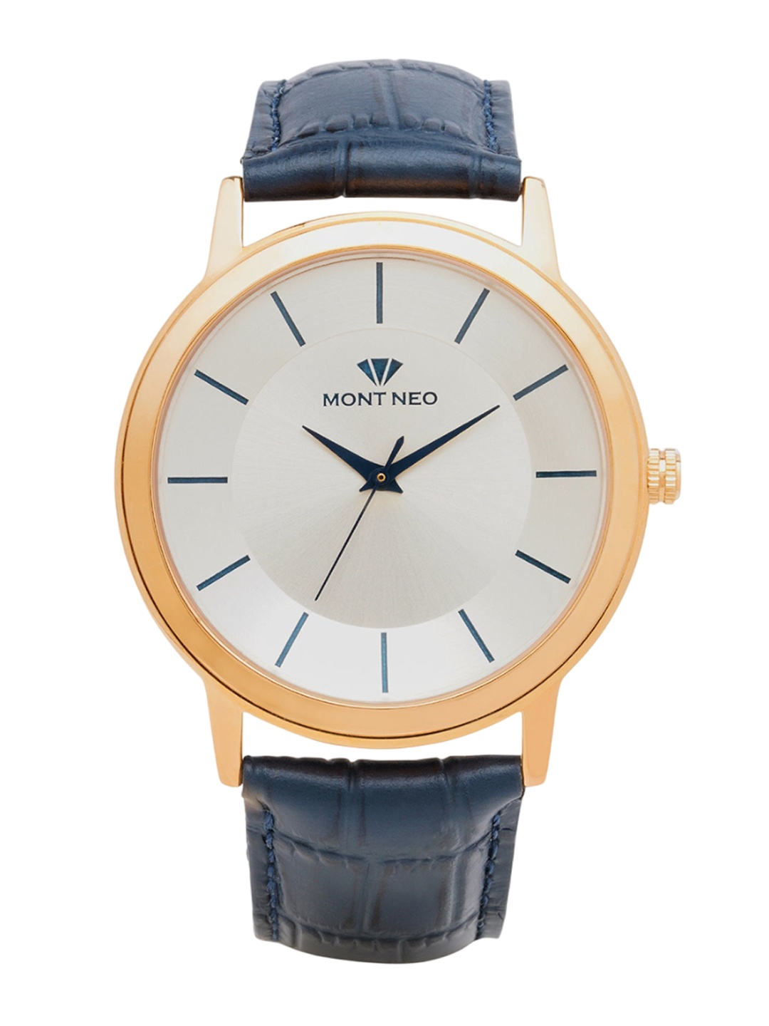 

MONT NEO Men Mother of Pearl Dial & Leather Textured Straps Analogue Watch 8003T-L3303, Silver