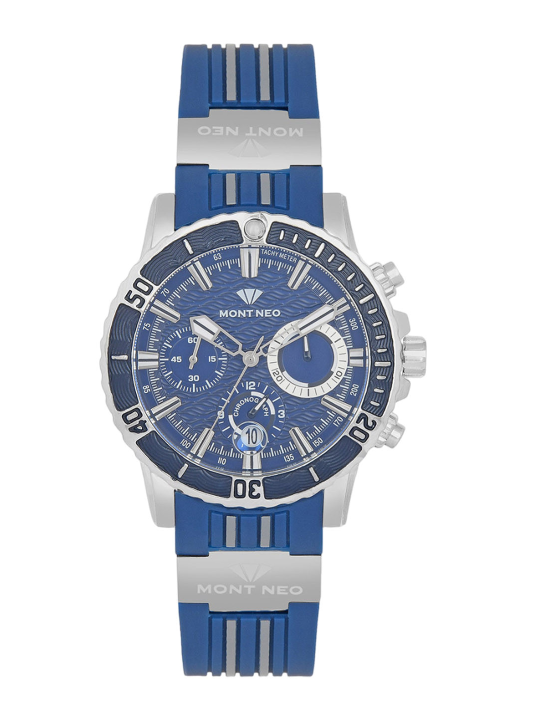 

MONT NEO Men Embellished Dial & Bracelet Style Straps Analogue Watch 3504C-P1505, Blue