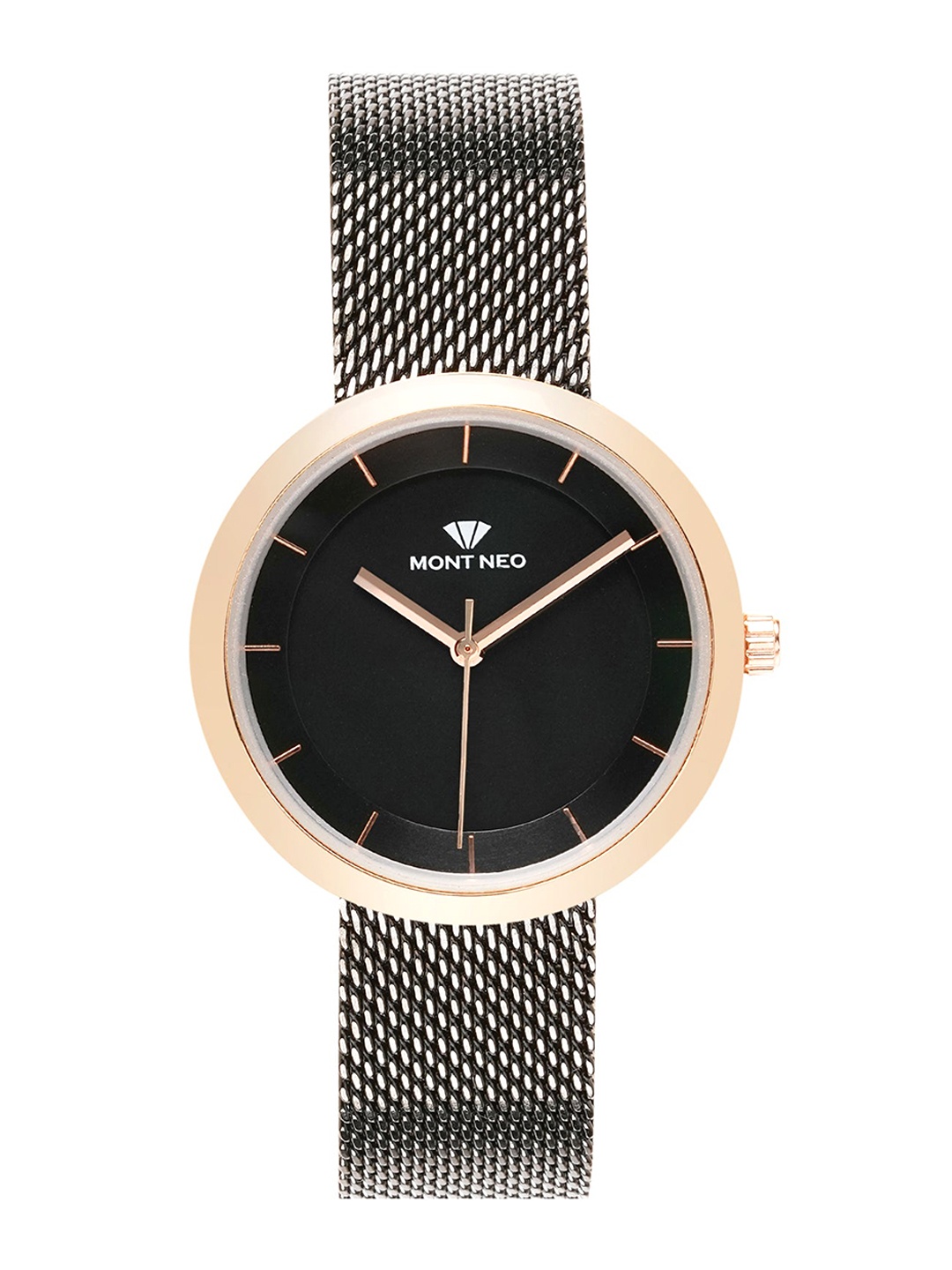 

MONT NEO Women Dial & Stainless Steel Bracelet Style Straps Analogue Watch 9002T-B3304, Black