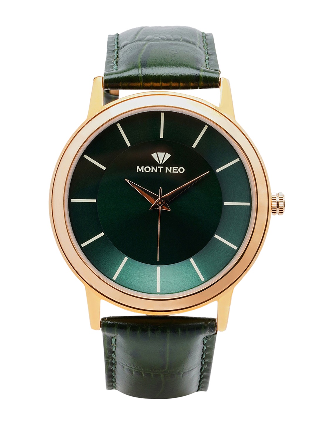 

MONT NEO Men Dial & Leather Bracelet Style Straps Analogue Watch 8003T-L3314, Green