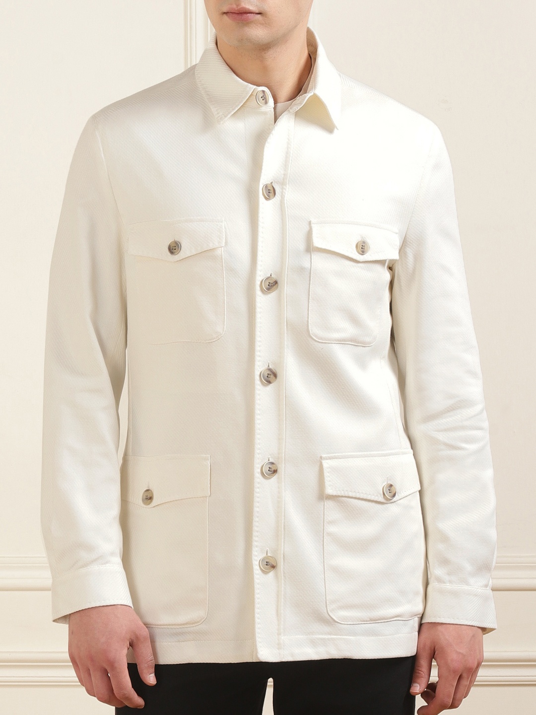 

HACKETT LONDON Men Striped without Denim Jacket with Patchwork, Na