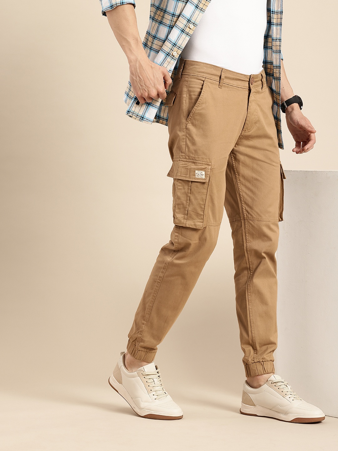 

Being Human Men Classic Fit Joggers, Khaki