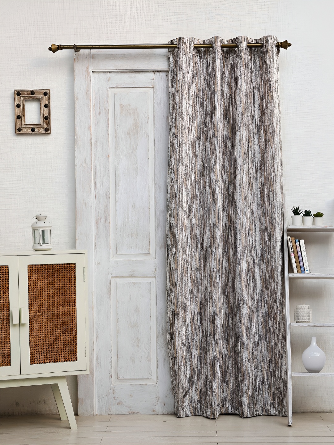 

Ariana Grey & Beige Abstract Room Darkening Door Curtain