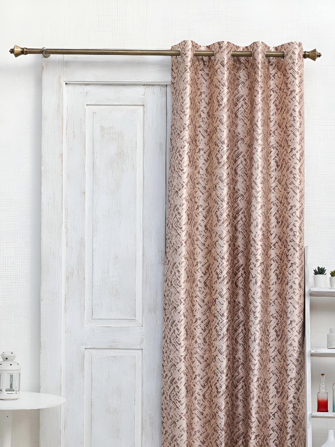 

Ariana Rose & Grey Printed Room Darkening Window Curtain